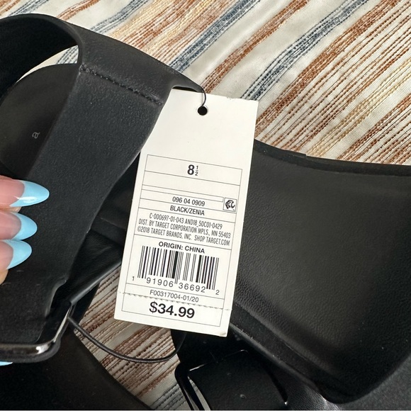 A New Day Platform Sandals Black - Picture 2 of 5